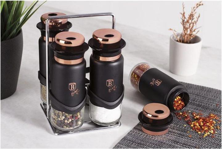 Actual product image BerlingerHaus 5-piece Spice Rack Black Rose Collection
