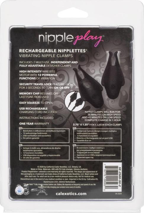 Produktbild CalExotics Nipple Play® Rechargeable Nipplettes® - Black