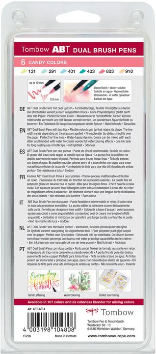 Produktbild Tombow Fasermaler Candy Colours (6x)