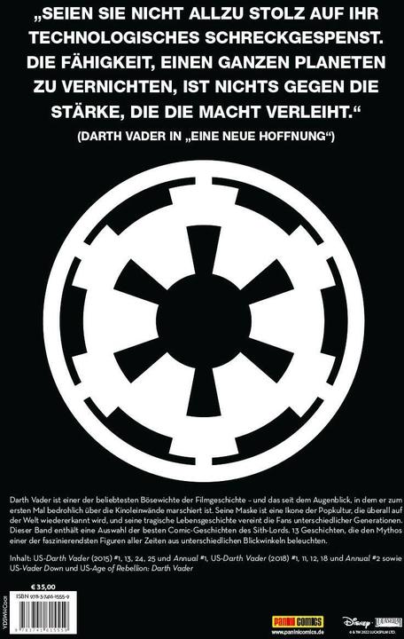 Immagine prodotto Panini Star Wars: Darth Vader Anthologie (Tedesco, Charles Soule, Kieron Gillen, Greg Pak, Jason Aaron., Giuseppe Camuncoli, Mandrino Agile, Mike Deodato Jr., Salvador Larroca, 2020)