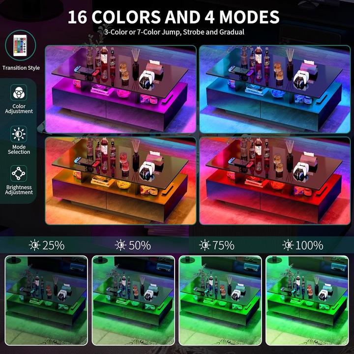 Produktbild Yitahome Moderner Couchtisch (90 x 55 x 41.5 cm)