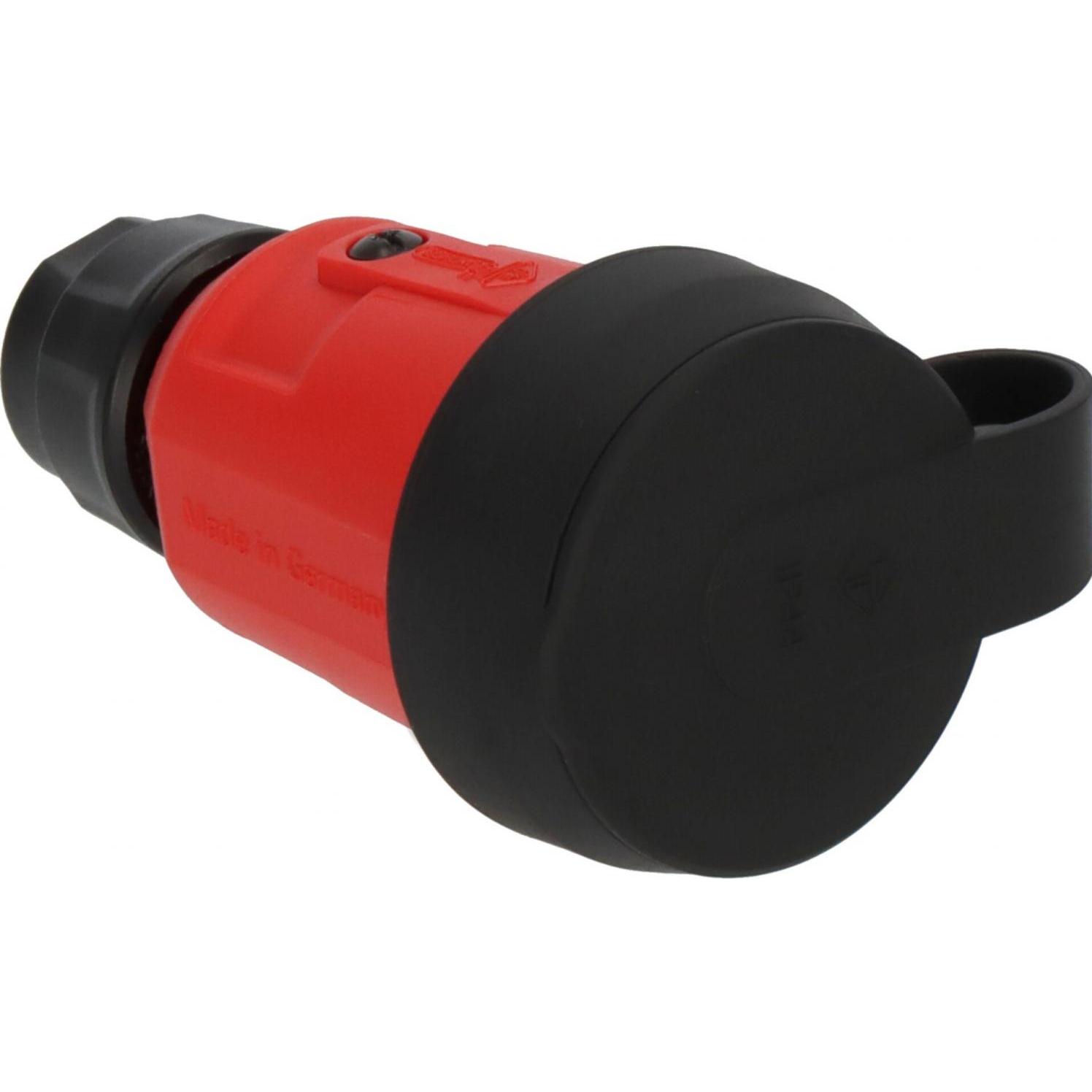 Thumbnail - Brennenstuhl, Netzstecker + Netzkupplung, 9837560010 Schutzkontaktstecker 230 V Rot, Schwarz IP54
