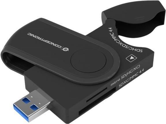 Actual product image Conceptronic Card Reader USB3.0 2xSD,2xMicroSD sw (USB 3.0)