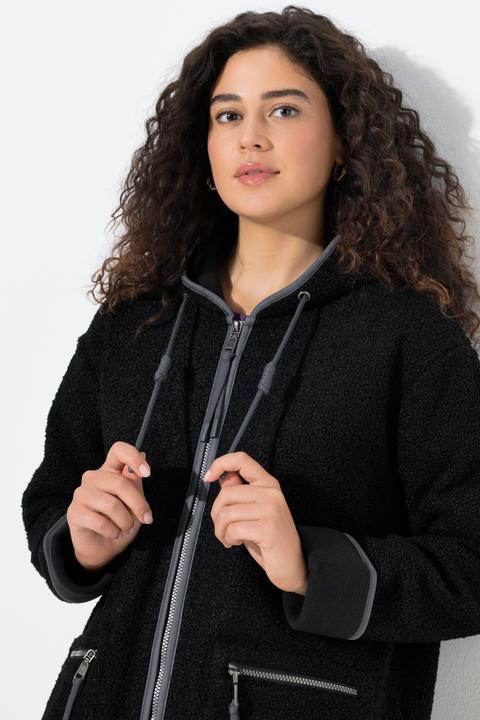 Produktbild Ulla Popken Teddyjacke, Kapuze, Zipptaschen, Fleecefutter (60)