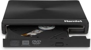 Image du produit Hamlet XDVDSLIM3AC Lecteur de disques optiques DVD±RW Noir (Lecteur DVD)