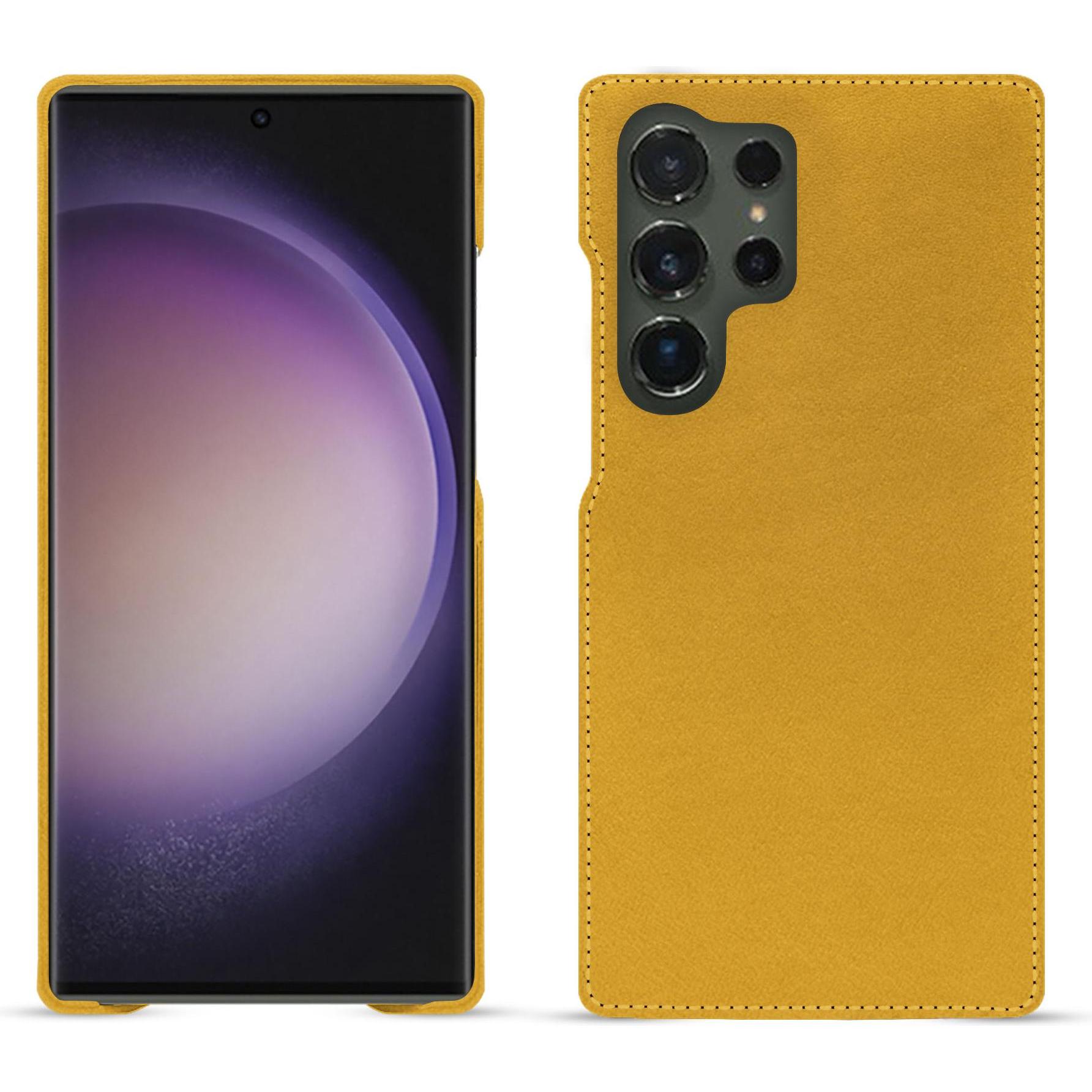 Noreve Lederschutzhülle (Samsung Galaxy S24 Ultra), Smartphone Hülle, Orange
