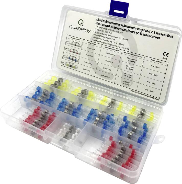 Quadrios 2011C396 Stossverbinder 0.25 mm² 6 mm² Vollisoliert Weiss, Rot, Blau, Gelb 120 St.