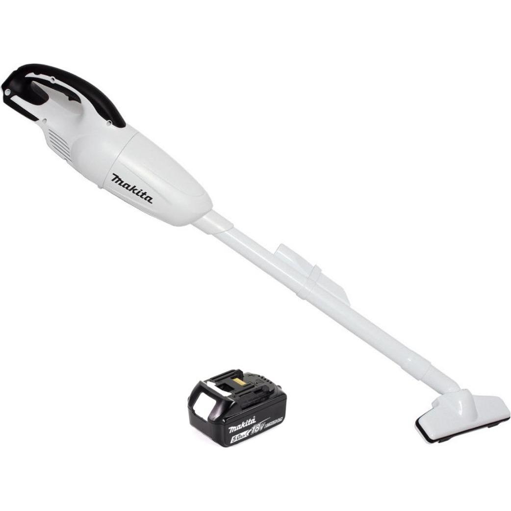 Thumbnail - Makita DCL 180 T1 W 18 V Li-Ion Akku-Staubsauger Weiss + 1 x 5,0 Ah Akku - ohne Ladegerät, Staubsauger, Weiss