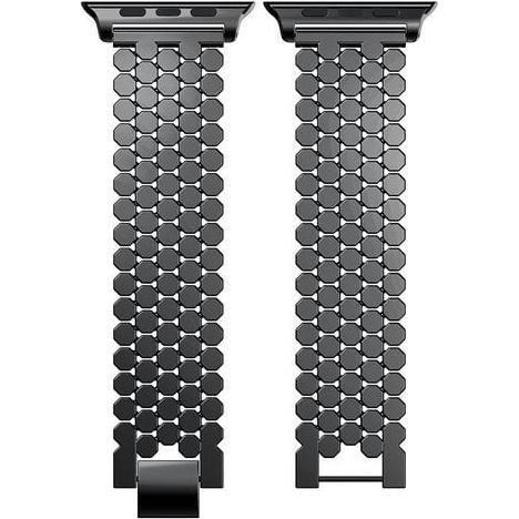 Strap-it Armband (Apple Watch), Uhrenarmband, Schwarz