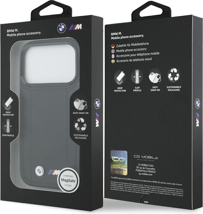 Immagine prodotto BMW Etui M Quilted Logo MagSafe do iPhone 17 Pro czarny (Apple iPhone 17 Pro)
