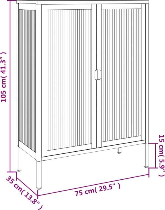 Image du produit vidaXL Sideboard (75 x 75 x 105 cm)