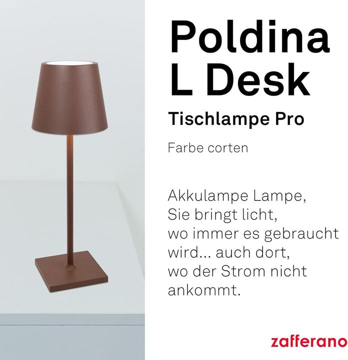 Image du produit Zafferano POLDINA L DESK LAMP Ø.165x497mm.