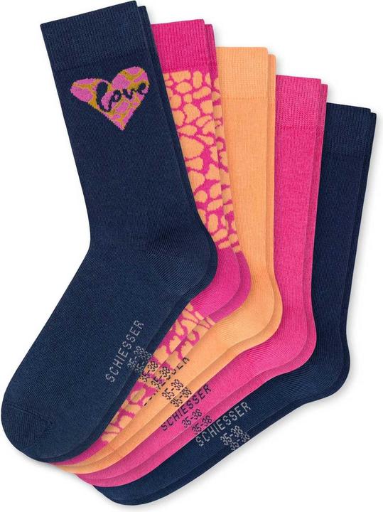 Produktbild Schiesser 5er Pack Love Kindersocken Mädchen (5er Pack, 39 - 42)
