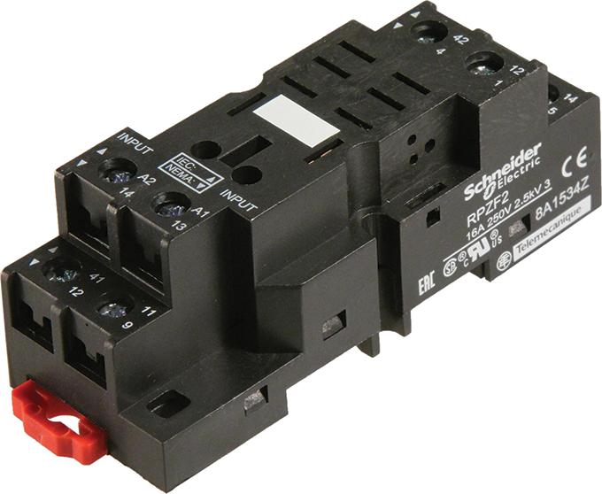 Schneider Electric Plug-in relay, 250 V, 15A rpm + options (Relay socket)