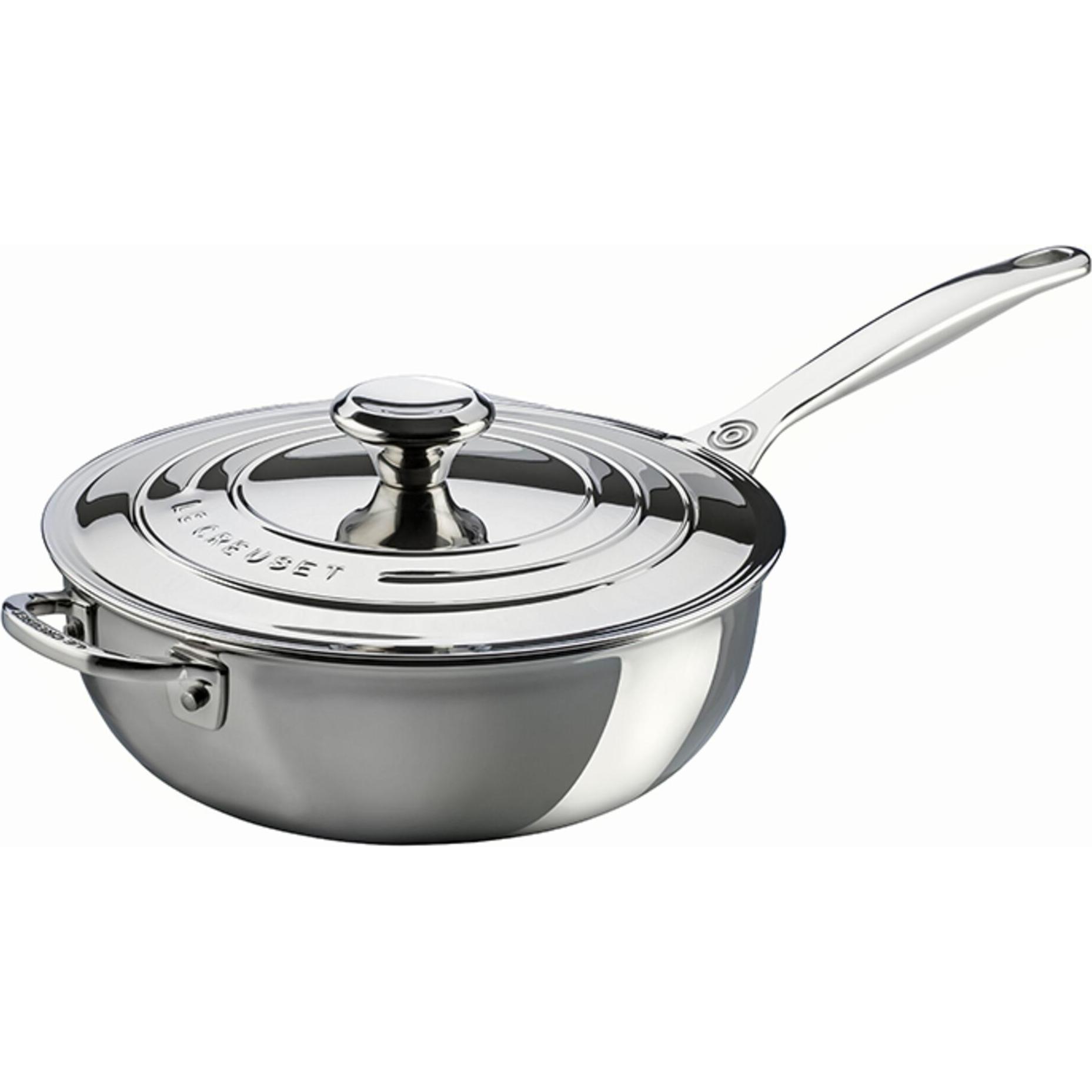 Le Creuset 3-ply Plus, Pfanne + Kochtopf, Silber