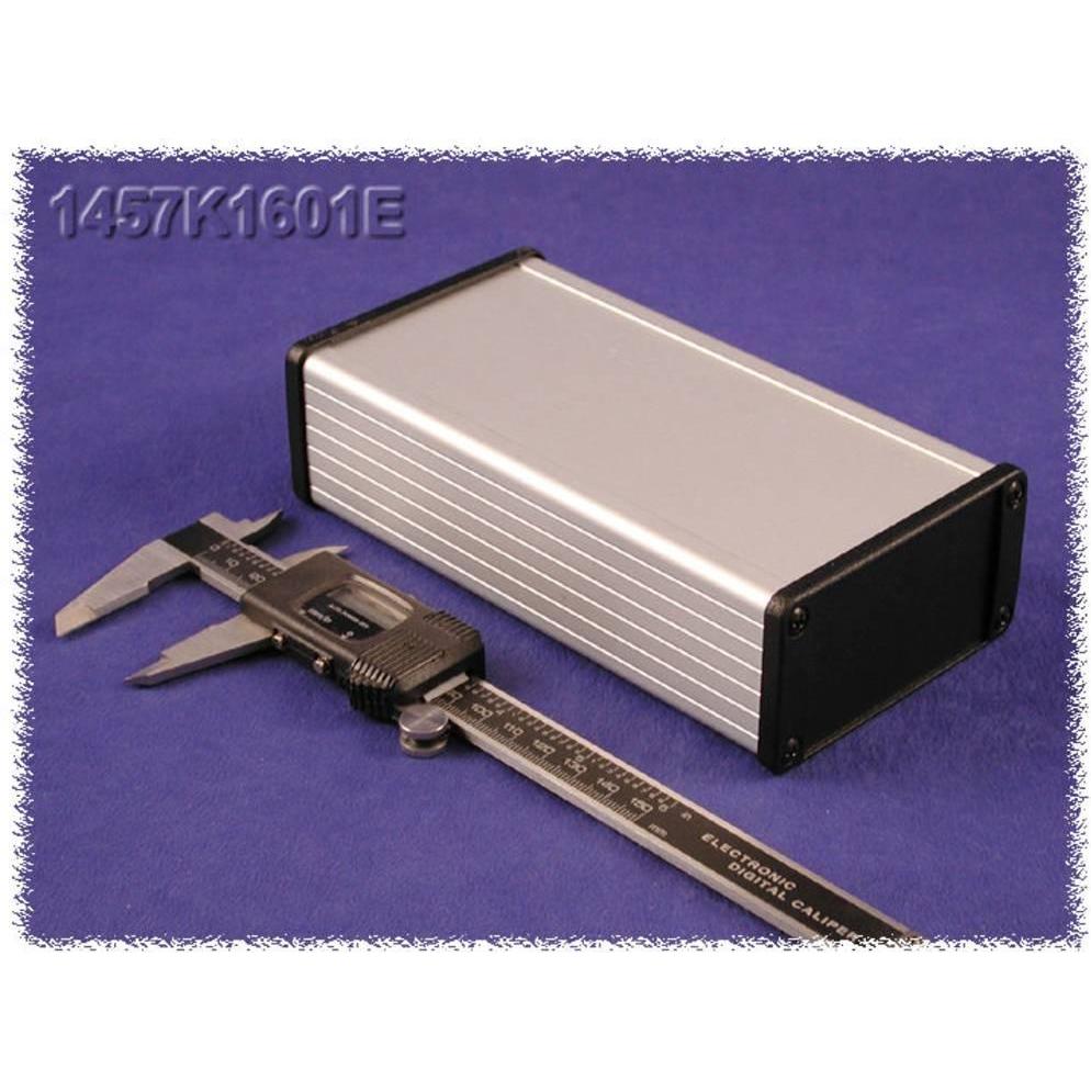 Hammond Endplatte mit Flansch (L x B x (Gehäuse), Elektronikzubehör + Gehäuse, Schwarz