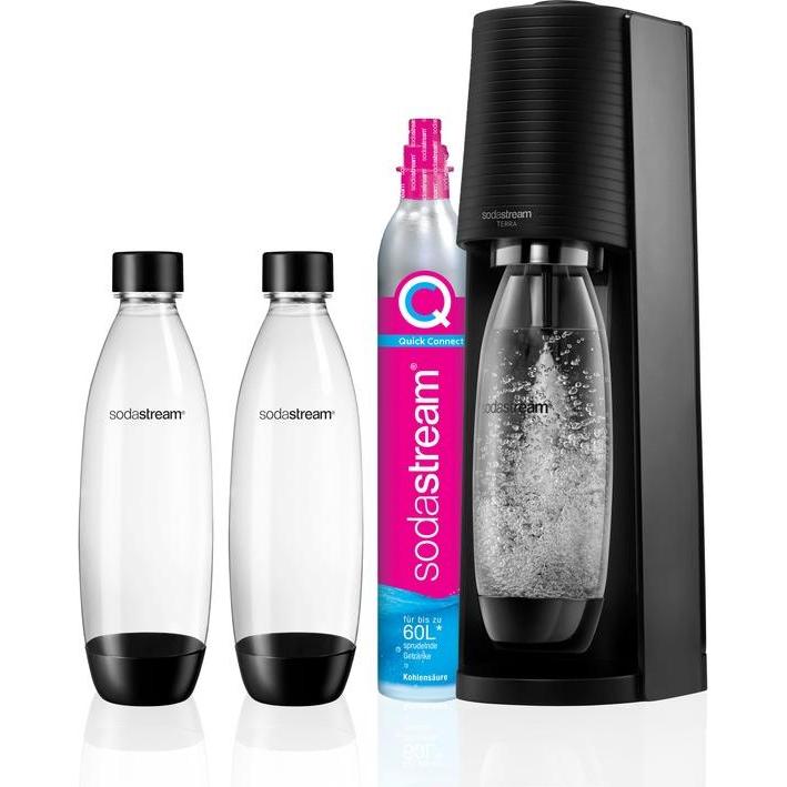 SodaStream Terra Megapack, Gasatore d'acqua, Nero