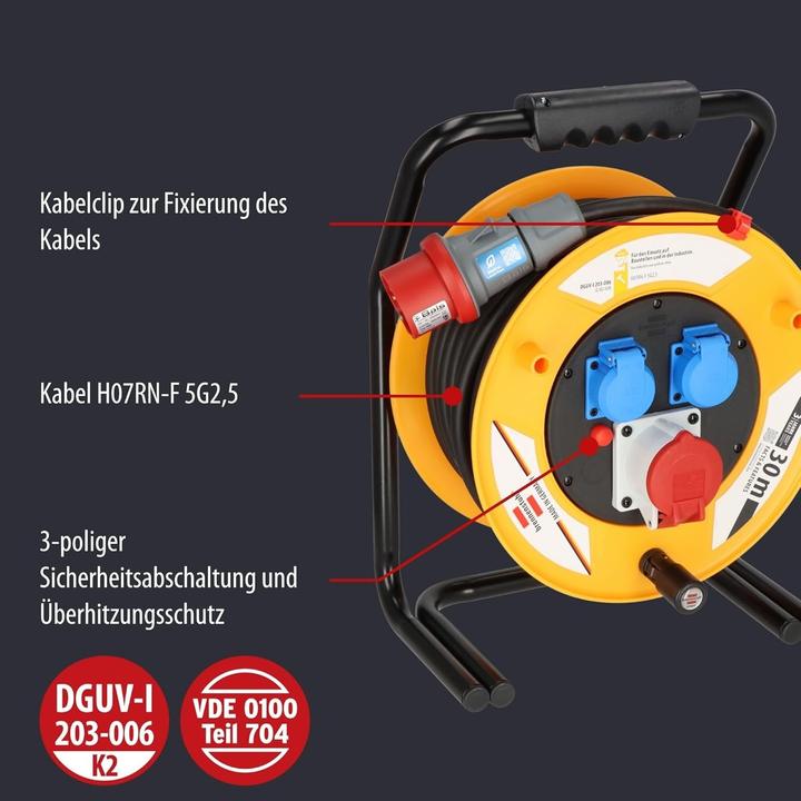 Productafbeelding Brennenstuhl Brobusta CEE 1 IP44 industriële/plaatselijke kabel voeding (30 m, 2.50 mm²)