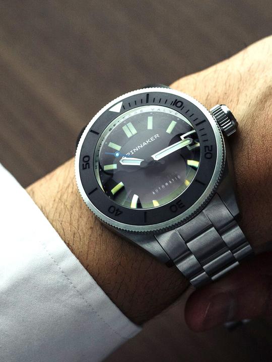 Actual product image Spinnaker SP-5098-33 Picard Volcano Black Automatic Diver's Watch 45mm 55ATM (Diving watch)