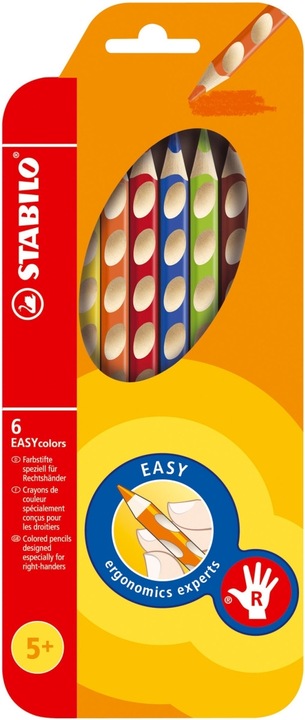Produktbild STABILO EASYcolors ergonomischer Buntstift für Rechtshänder (Multicolor, 6 x)
