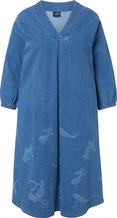 Produktbild Laurasøn Denim Kleid, 3/4 Arm, V-Ausschnitt (54)