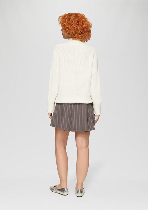 Actual product image S.Oliver Strickpullover Loose Fit Strickpullover mit Stehkragen aus Baumwollmix (XL)