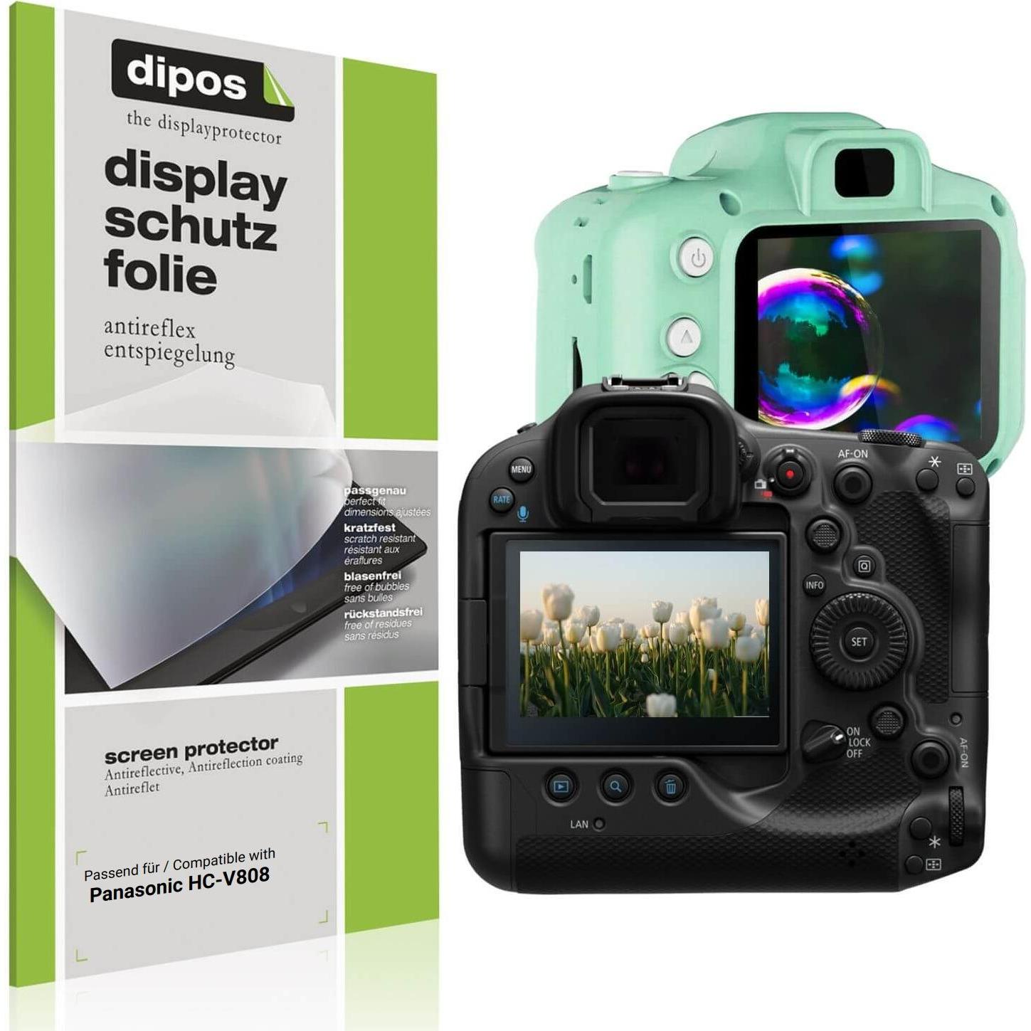 Dipos Schutzfolie Matt für Panasonic HC-V808, Kameraschutz, Transparent