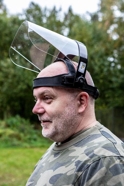 Actual product image Neo Face shield, 1 mm thick (replaceable protective glass)