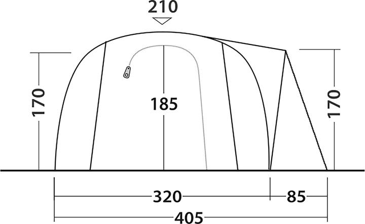 Produktbild Outwell Tunnelzelt Nevada 5, Anzahl Personen: 5, Aufbauart (Tunnelzelt, 22.25 kg, 5 Personen)