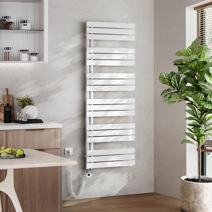 Actual product image Emke Electric Towel Warmer with Heating element and timer, White 1599x600mm 1000W (1000 W)