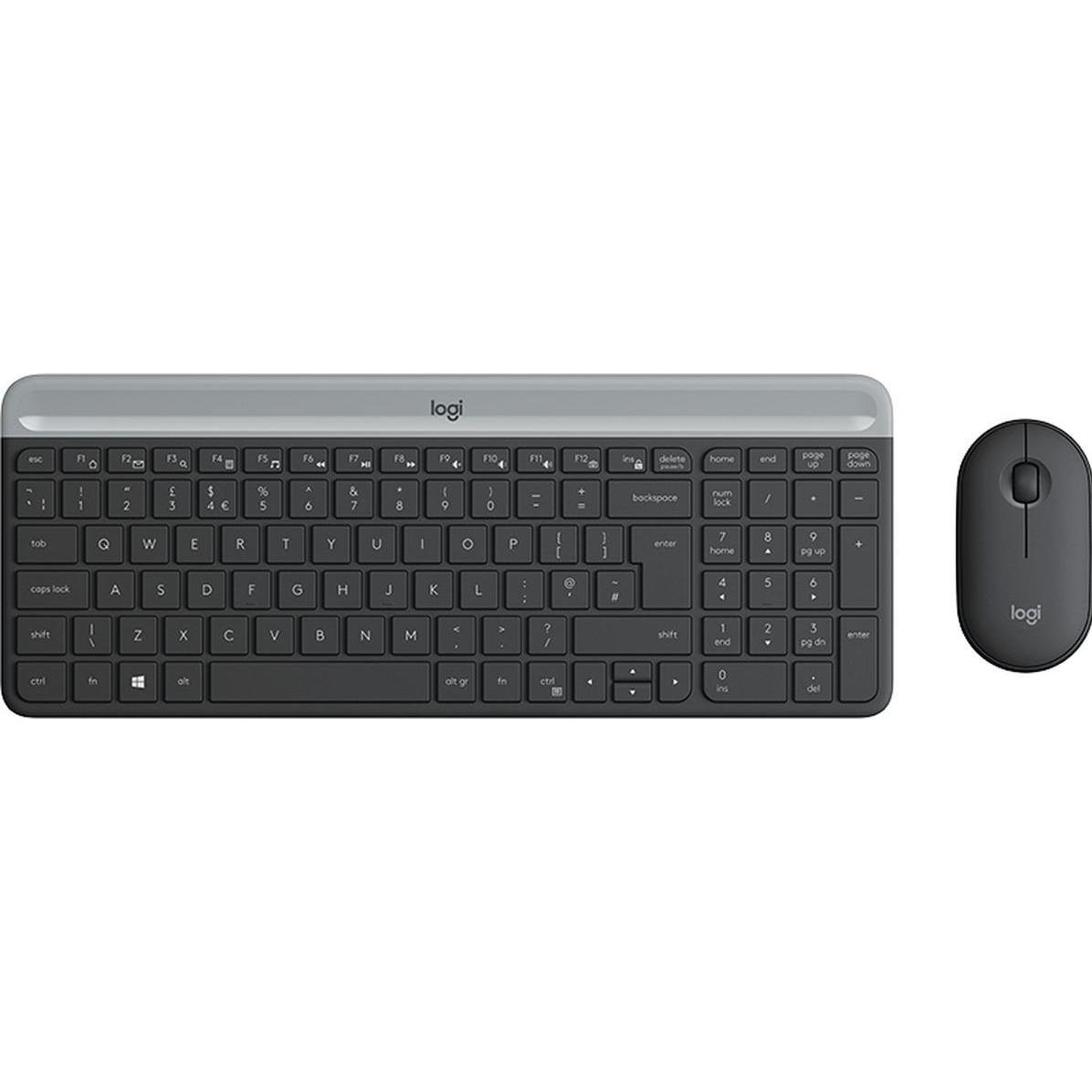 Logitech Grigio Mk470 (Fr, Senza Fili), Tastiera,