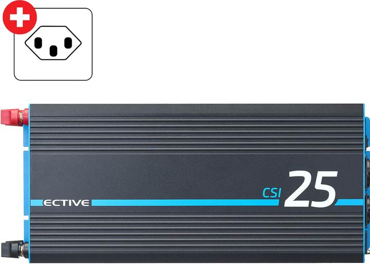 Produktbild Ective CSI 25 Sinus-Wechselrichter 2500W 24V mit Netzvorrangschaltung und Ladegerät (CH-Stecker)
