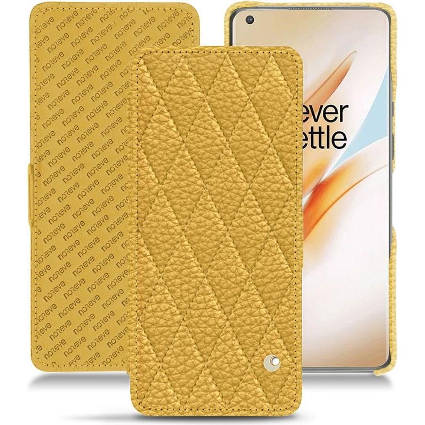Noreve Lederschutzhülle horizontal (OnePlus 8 Pro), Smartphone Hülle, Orange