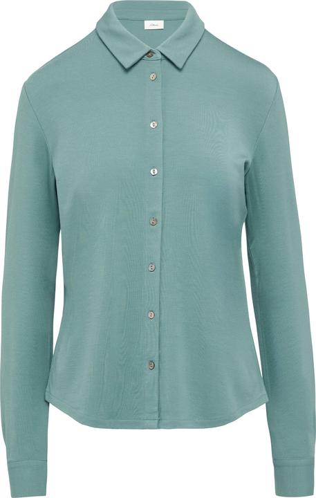 Actual product image S.Oliver T-Shirt Jersey-Bluse mit Hemdkragen und Knopfleiste (44)