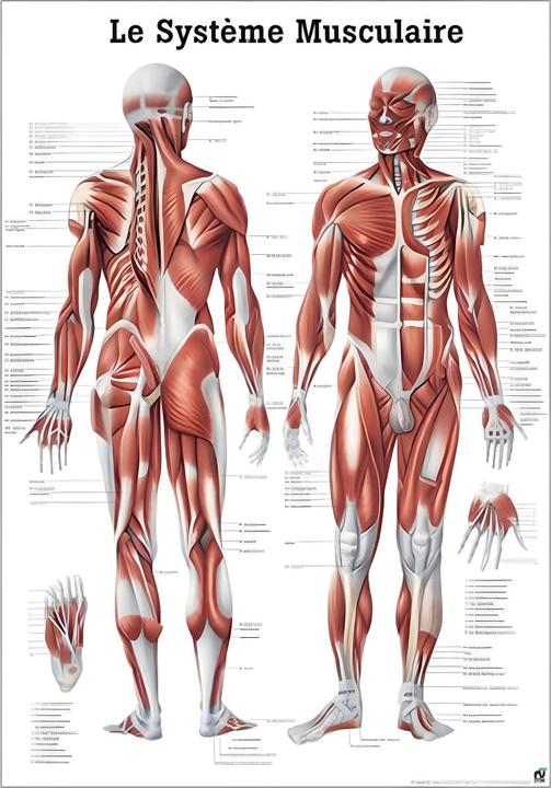 Immagine prodotto Rüdiger Anatomische Lehrtafel Das Muskelsystem (70 x 70 cm)