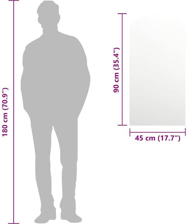 Immagine prodotto vidaXL Spiegel (90 x 45 cm)