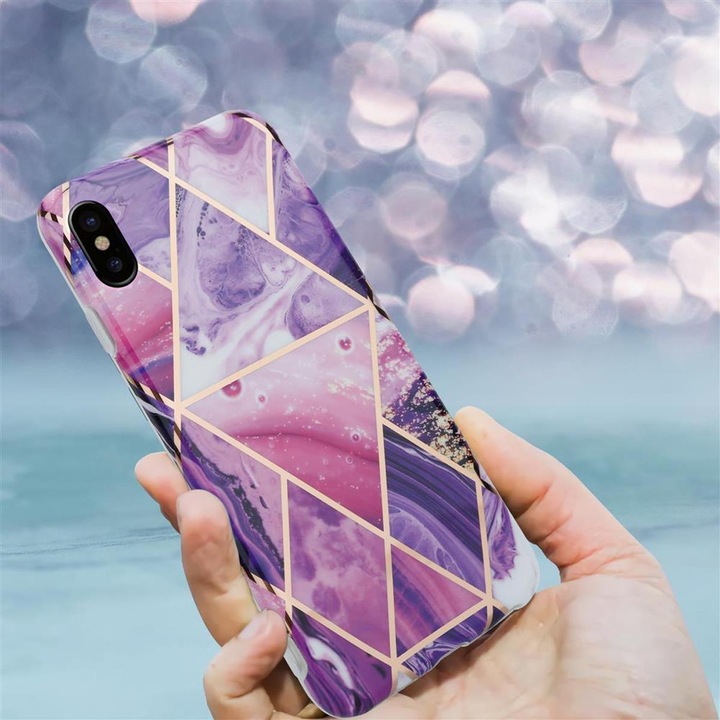 Produktbild Cadorabo IMD TPU Bunter Marmor Cover (Apple iPhone X)