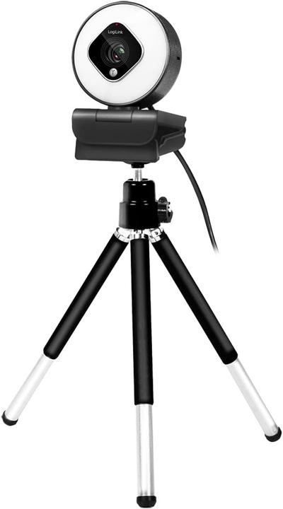 Produktbild LogiLink UA0384 Webcam LL1 Stream, USB 2.0, HD 1920x1080, 76 degree, black (2.10 Mpx)