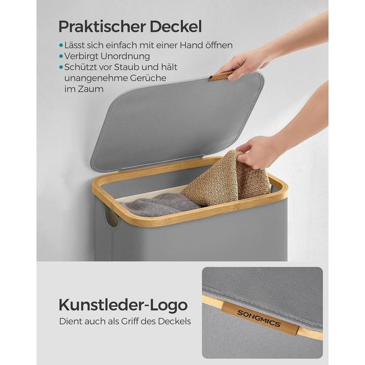 Actual product image Songmics Wäschekorb mit Deckel (90 l)