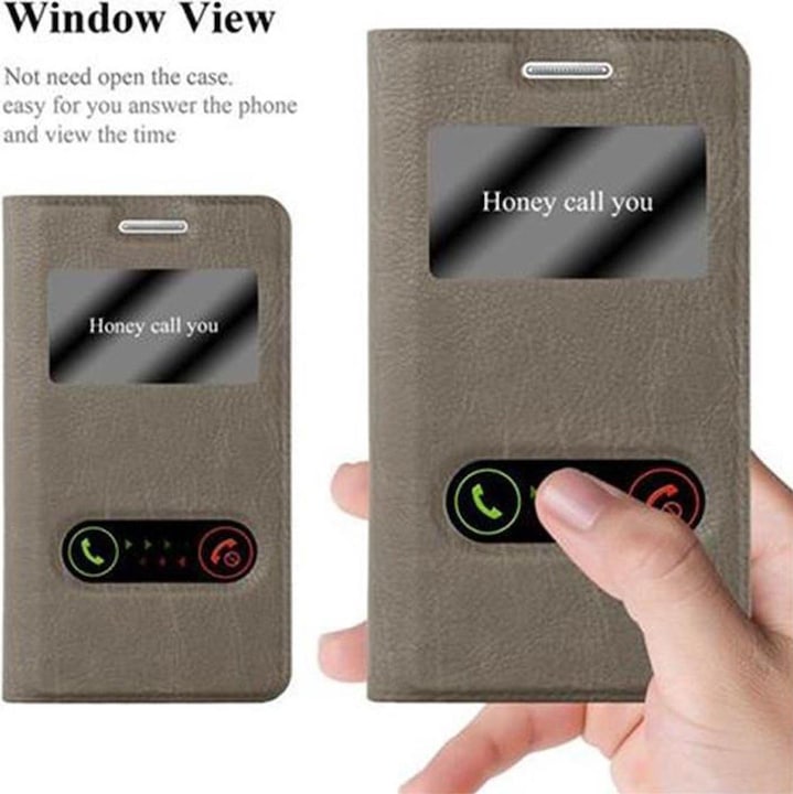 Actual product image Cadorabo Book with View double window cover (Samsung Galaxy S2)