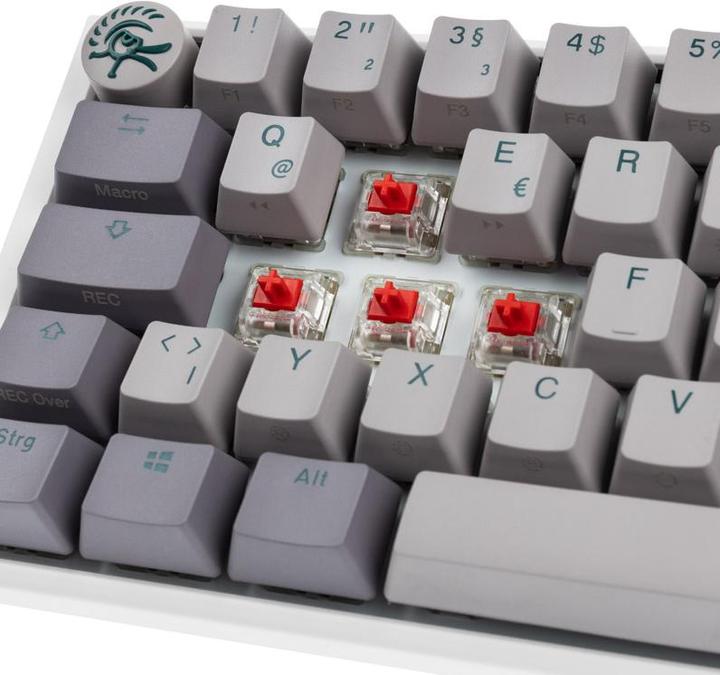 Actual product image Ducky One 3 Mist Grey SF Gaming Keyboard, RGB LED - MX-Red (Germany, Cable)