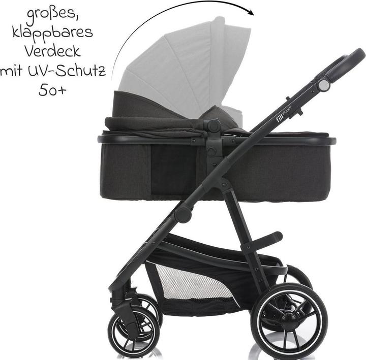 Produktbild Fillikid Kinderwagen 3 in 1 4-1 Kombi-Kinderwagen-Set Fill Jaguar mit (0 Monate - 4 Jahre)