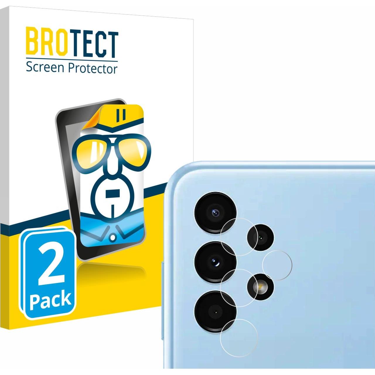 BROTECT Schutzfolie Displayschutz Klar (2 Stück, Samsung Galaxy A13), Smartphone Schutzfolie, Transparent