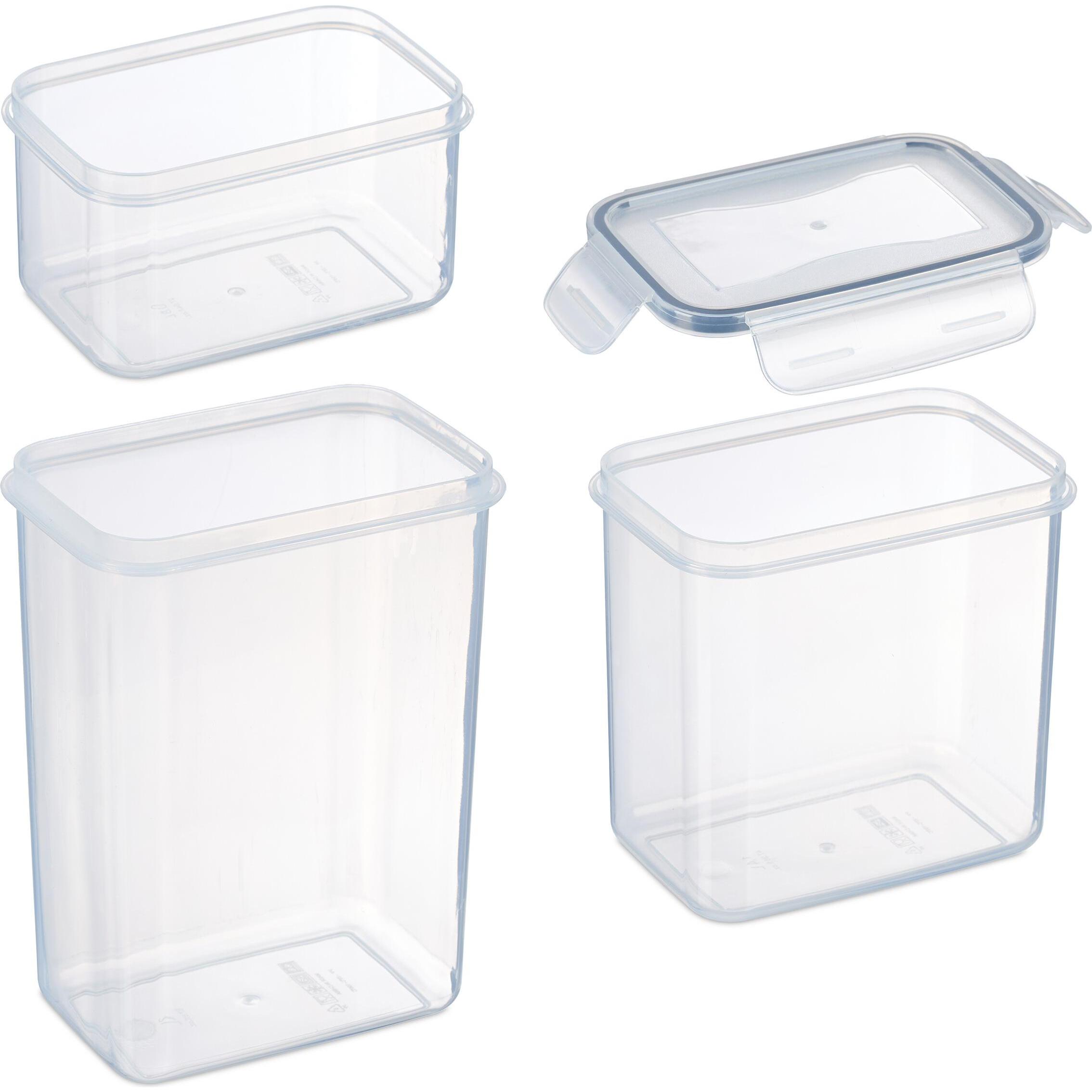 Thumbnail - Relaxdays 10x Vorratsdosen, Vorratsbehälter, Transparent