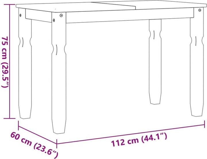 Image du produit vidaXL Esstisch (112 x 60 x 75 cm)