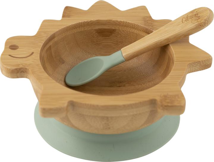 Actual product image Citron Bamboo Bowl Set Dino Green