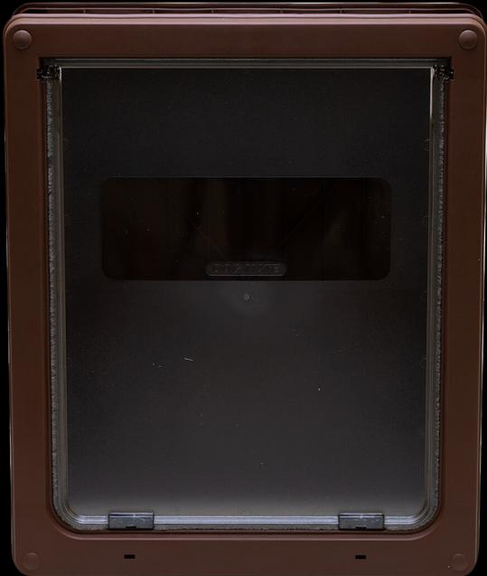 Actual product image Dog Mate 2-way locking dog flap, XL, brown (Manual cat flap)