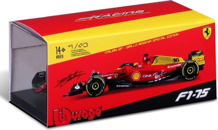 Immagine prodotto Bburago Ferrari F1-75 1/43 C. Leclerc 2022