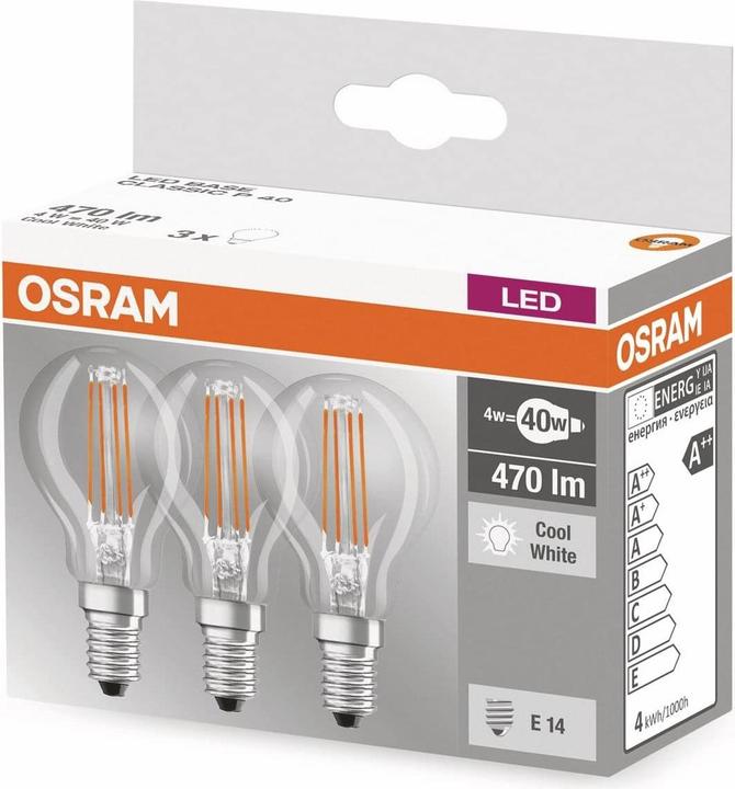 Image du produit Osram Base Classic P (E14, 470 lm, 3x)