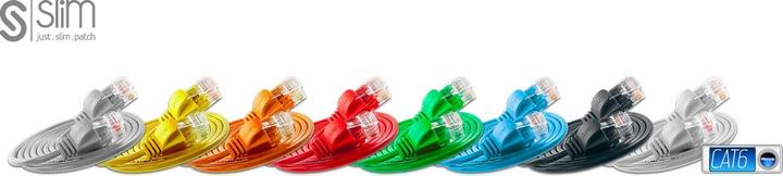 Actual product image Wirewin Slim patch cable: UTP, 15cm,green (U/UTP, CAT6, 0.15 m)